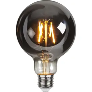 Teplá LED filamentová žárovka E27, 2 W Plain Smoke – Star Trading