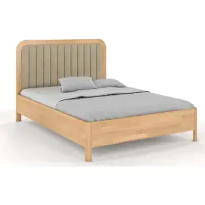 Produkt Tmavá přírodní dvoulůžková postel z bukového dřeva Skandica Visby Modena, 200 x 200 cm