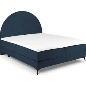 Produkt Tmavě modrá boxspring postel s úložným prostorem 180x200 cm Sunrise – Cosmopolitan Design