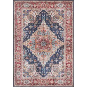 Produkt Tmavě modro-červený koberec Nouristan Sylla, 120 x 160 cm