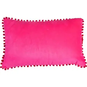 Produkt Tmavě růžový dekorační polštář 50x33 cm Pom Pom – Rex London