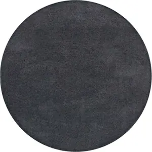 Produkt Tmavě šedý pratelný kulatý koberec z recyklovaných vláken 180x180 cm Fluffy – Flair Rugs
