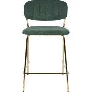 Produkt Tmavě zelené barové židle v sadě 2 ks 89 cm Jolien – White Label