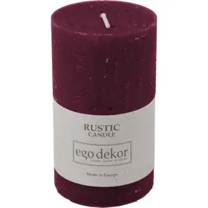 Produkt Vínově červená svíčka Rustic candles by Ego dekor Rust, doba hoření 38 h