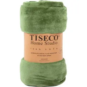 Produkt Zelený přehoz z mikroplyše na jednolůžko 150x200 cm Cosy - Tiseco Home Studio