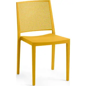 Produkt Žlutá plastová zahradní židle Grid – Rojaplast
