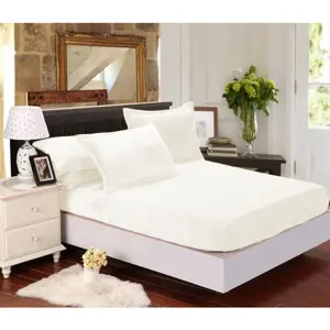 JERRY FABRICS Mikroflanelové prostěradlo Elegance - bílé - BedStyle - 90 x 200 cm