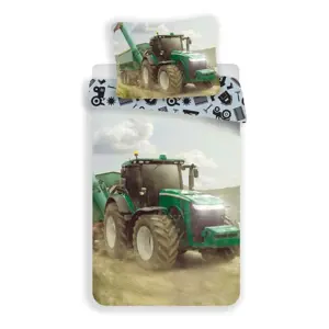 Produkt JERRY FABRICS Povlečení - Traktor - zelený - 140 x 200 cm - 70 x 90 cm - Jerry Fabrics