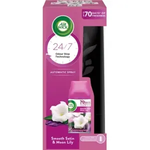 Produkt Osvěžovač vzduchu + náplň - Freshmatic - 250 ml - černý - Jemný satén a měsíční lilie - Air Wick