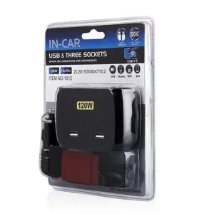 Produkt Rozbočka 3x CL + 2x USB do auta - IN-CAR - 120W